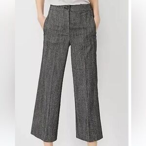 Ann Taylor Gray Slim Wide Leg Pants